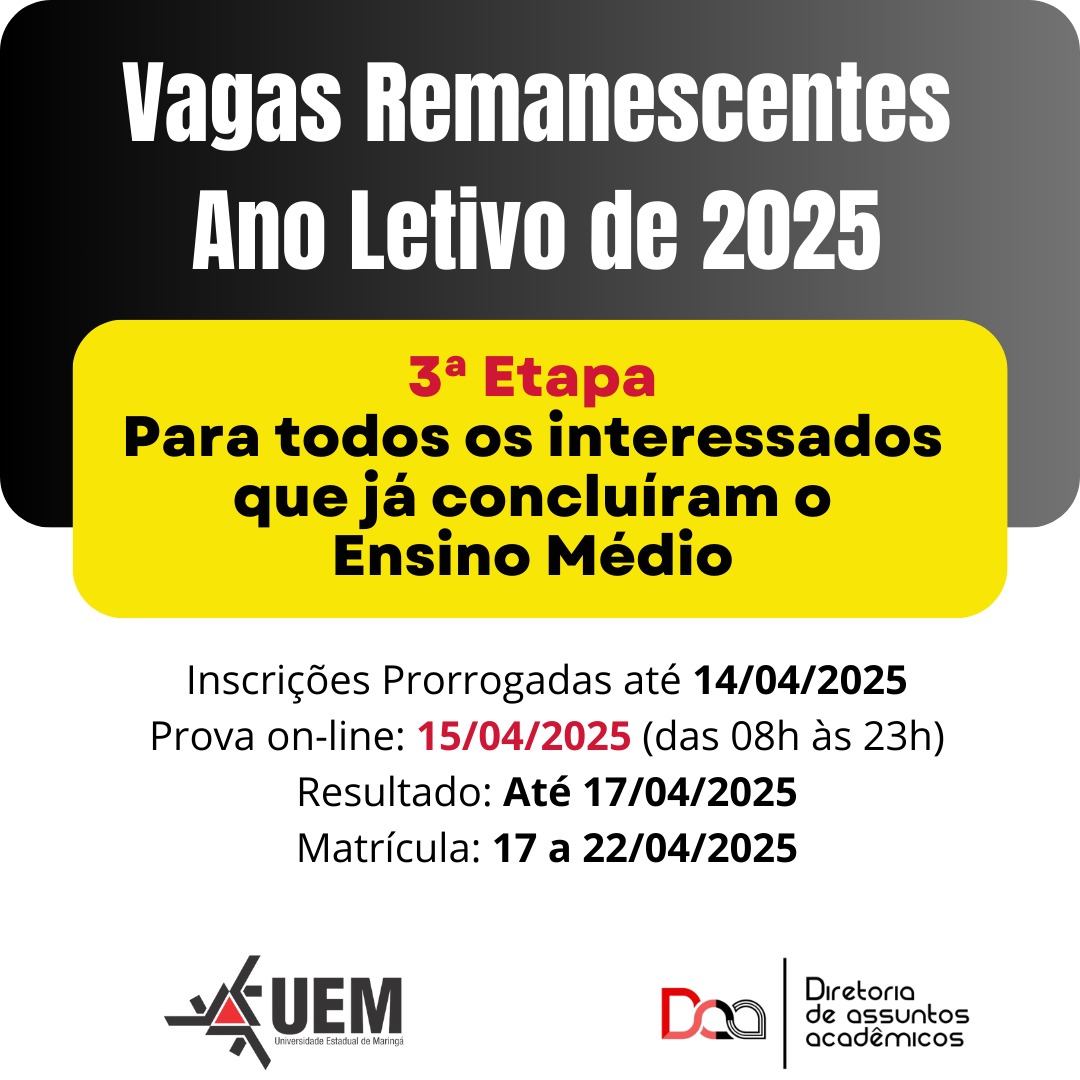 Vagas Remanescentes 2025